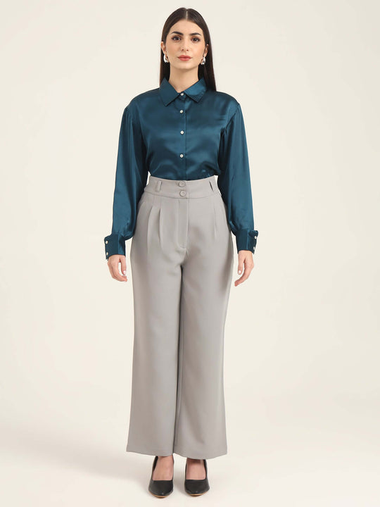 Women'S Luxury Banana Crepe Carbon K Pant