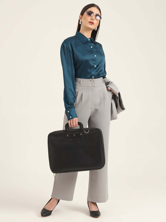 Women'S Luxury Banana Crepe Carbon K Pant