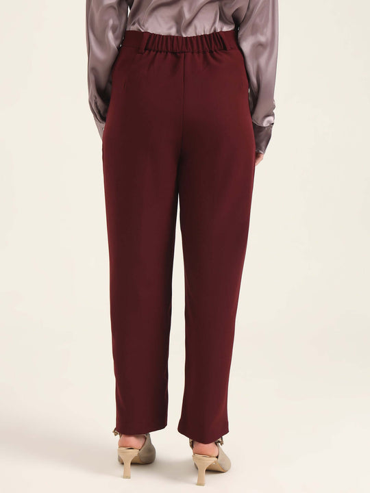 Women'S Luxury Banana Crepe Mahogany C Pant