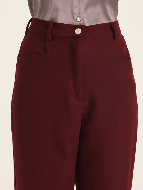 Women'S Luxury Banana Crepe Mahogany C Pant