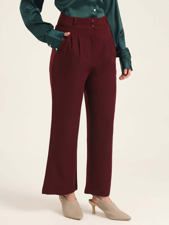 Women'S Luxury Banana Crepe Mahogany K Pant