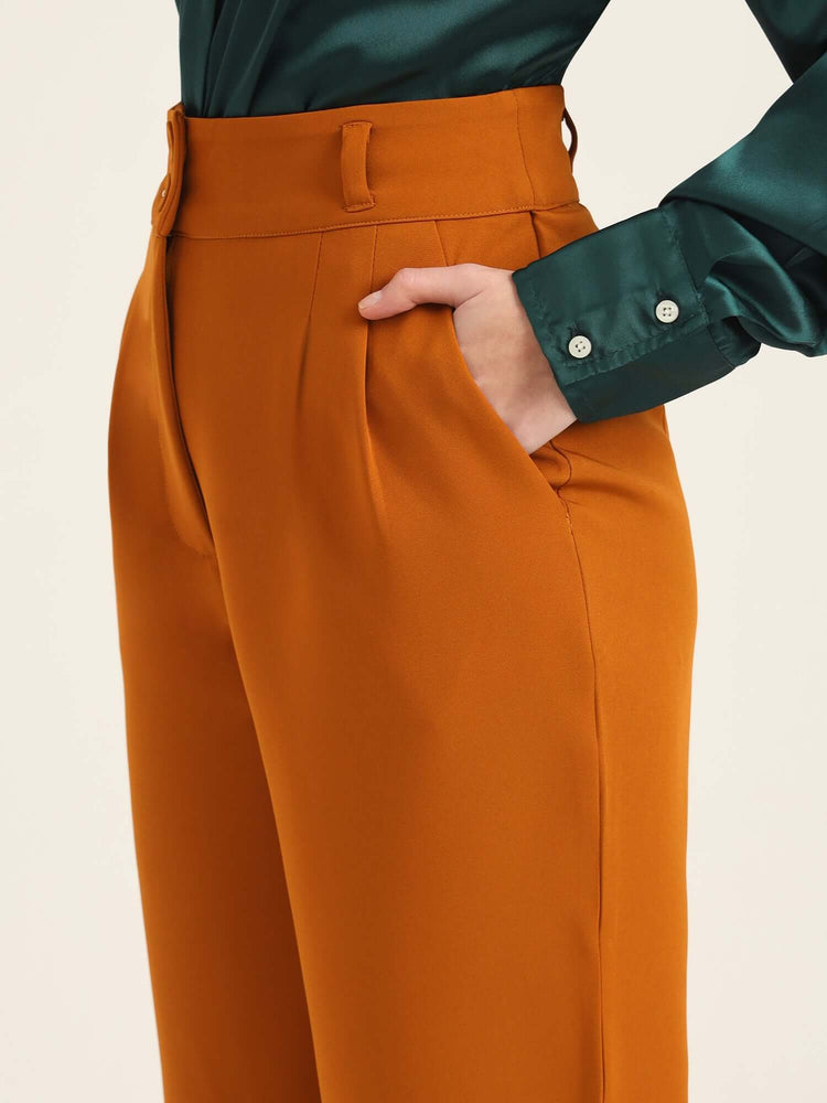 Women'S Luxury Banana Crepe Sepia K Pant