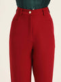 Women'S Luxury Banana Crepe Maroon C Pant