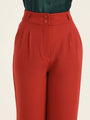 Women'S Luxury Banana Crepe Burnt Umber K Pant