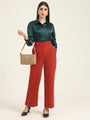 Women'S Luxury Banana Crepe Burnt Umber K Pant