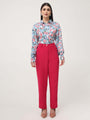 Women'S Luxury Banana Crepe Hibiscus C Pant
