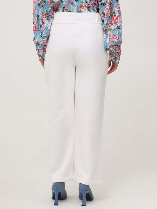 Women'S Luxury Banana Crepe Off White K Pant