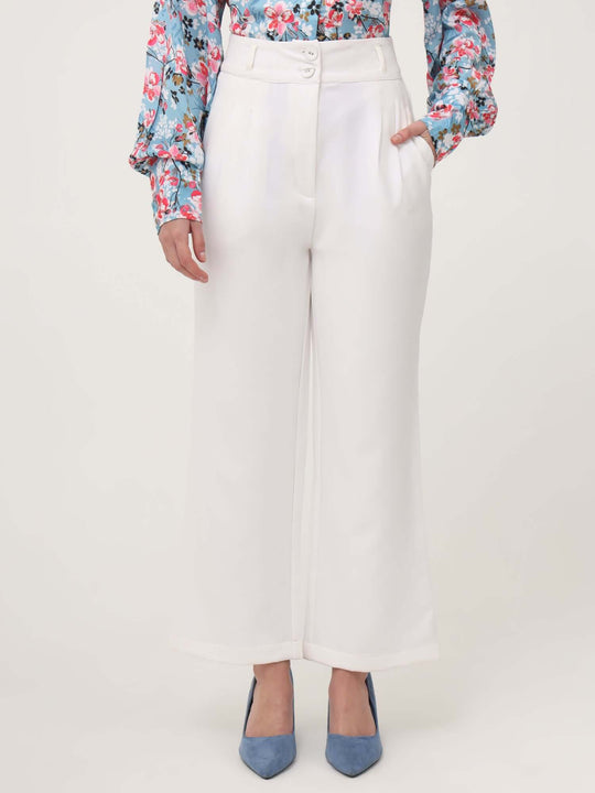 Women'S Luxury Banana Crepe Off White K Pant