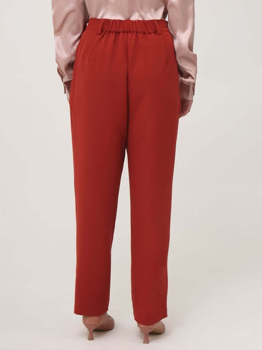 Women'S Luxury Banana Crepe Burnt Umber C Pant