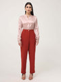 Women'S Luxury Banana Crepe Burnt Umber C Pant