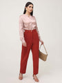 Women'S Luxury Banana Crepe Burnt Umber C Pant