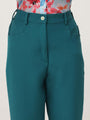 Women'S Luxury Banana Crepe Teal C Pant