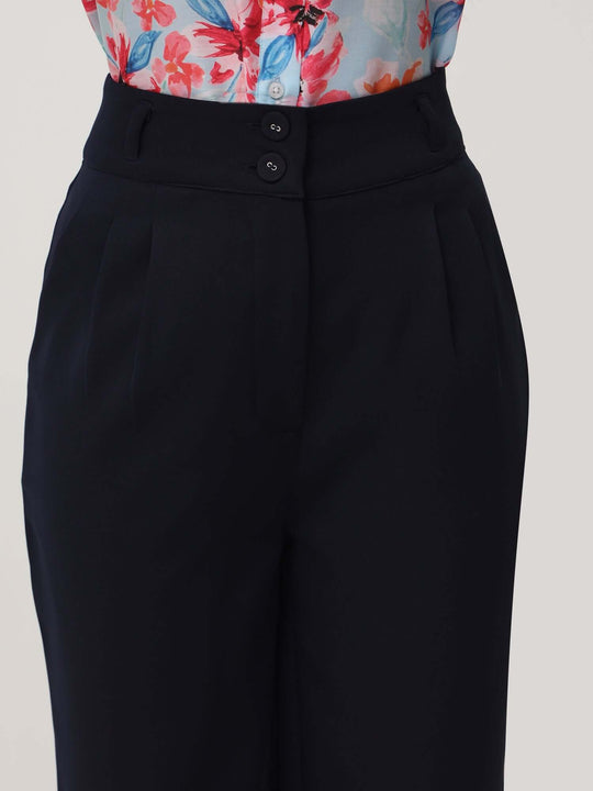 Women'S Luxury Banana Crepe Navy K Pant