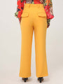 Women'S Luxury Banana Crepe Mango Straight Fit With Flap Pocket Trouser