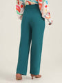 Women'S Luxury Banana Crepe Teal K Pant