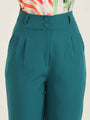 Women'S Luxury Banana Crepe Teal K Pant