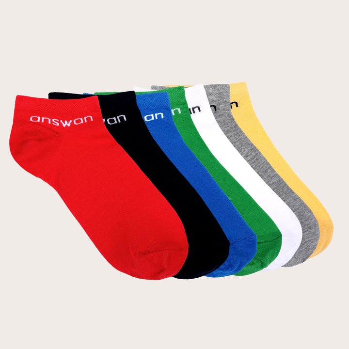Amswan Unisex Premium Fine Gauge Cotton Socks Pack Of 7
