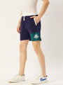 Mens Premium Cotton Colourblocked Printed Shorts