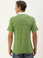 Premium Green Striped Polo Tees