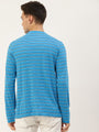 Mens Premium Cotton Striped Half Sleeve Crew Neck T-Shirts