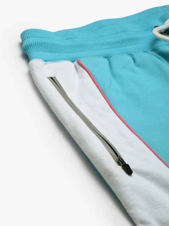 Mens Cotton Rich Lycra With Contrast Panel Track Pants