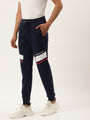 Mens Cotton Rich Lycra With Contrast Panel Printed Track Pants