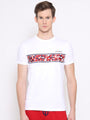 Mens Cotton Rich Lycra Graphic Half Sleeve Crew Neck T-Shirts