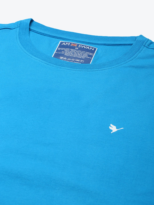 Mens Cotton Rich Lycra Solid Full Sleeve Crew Neck T-Shirts