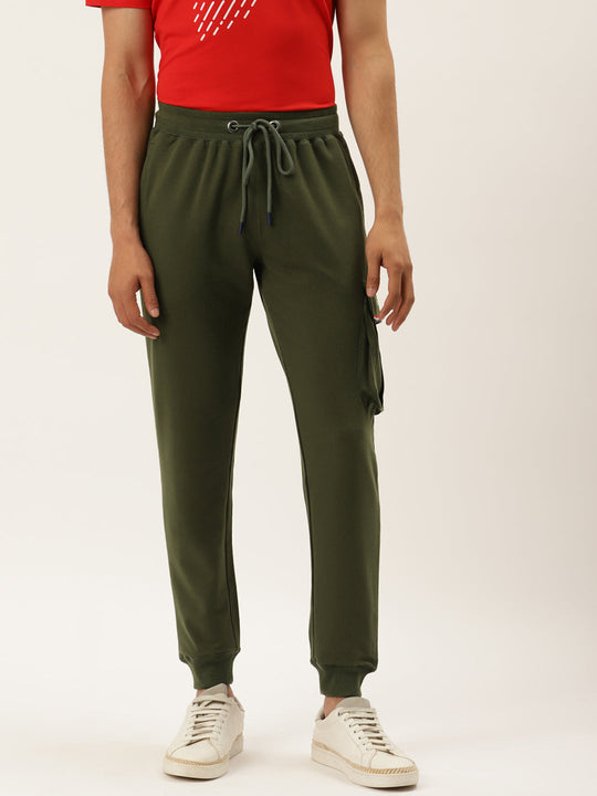 Mens Cotton Rich Lycra Cargo Track Pant