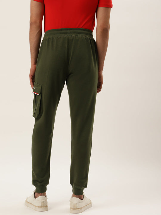 Mens Cotton Rich Lycra Cargo Track Pant