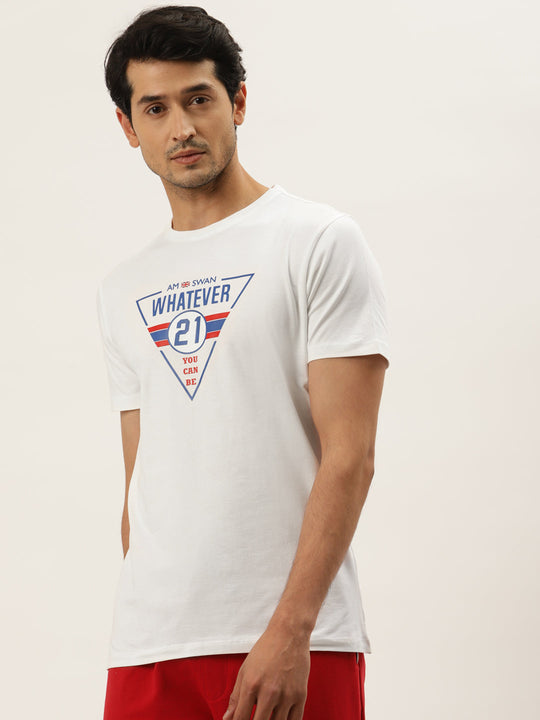 Mens Premium Cotton Lycra Graphic Half Sleeve Crew Neck T-Shirts