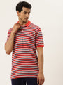 Premium Cotton Stripe Half Sleeve Polo