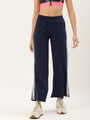 Womens Cotton Lycra Smart Fit Printted Tape Track Pants