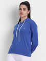 Womens Premium Cotton Solid Hooded Sweat-Shirts
