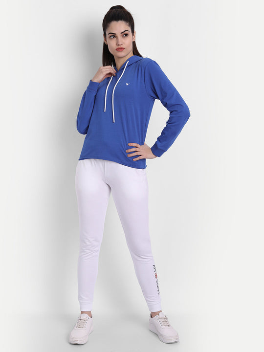 Womens Premium Cotton Solid Hooded Sweat-Shirts